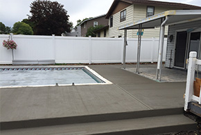 grooved deck patio concrete pool area syracuse