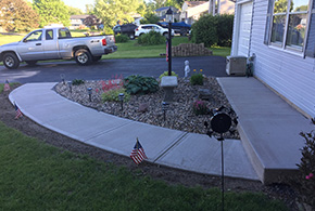 residential concrete walkway sidewalk syracuse ny grasshopper services